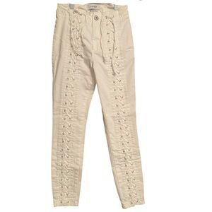 Pistola jeans Bright white Lace front skinny Size 25